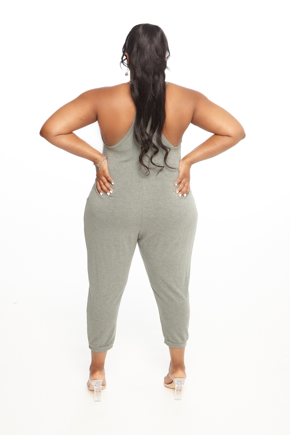 On the Run Jumpsuit - Light Olive