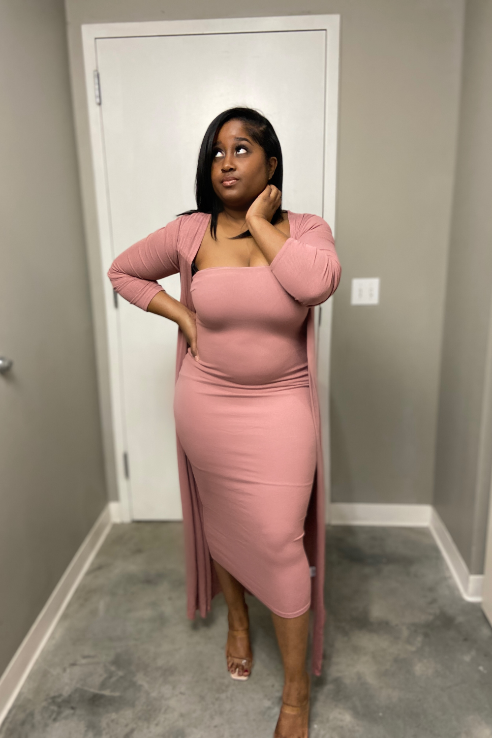 Mauve Mami Dress Set
