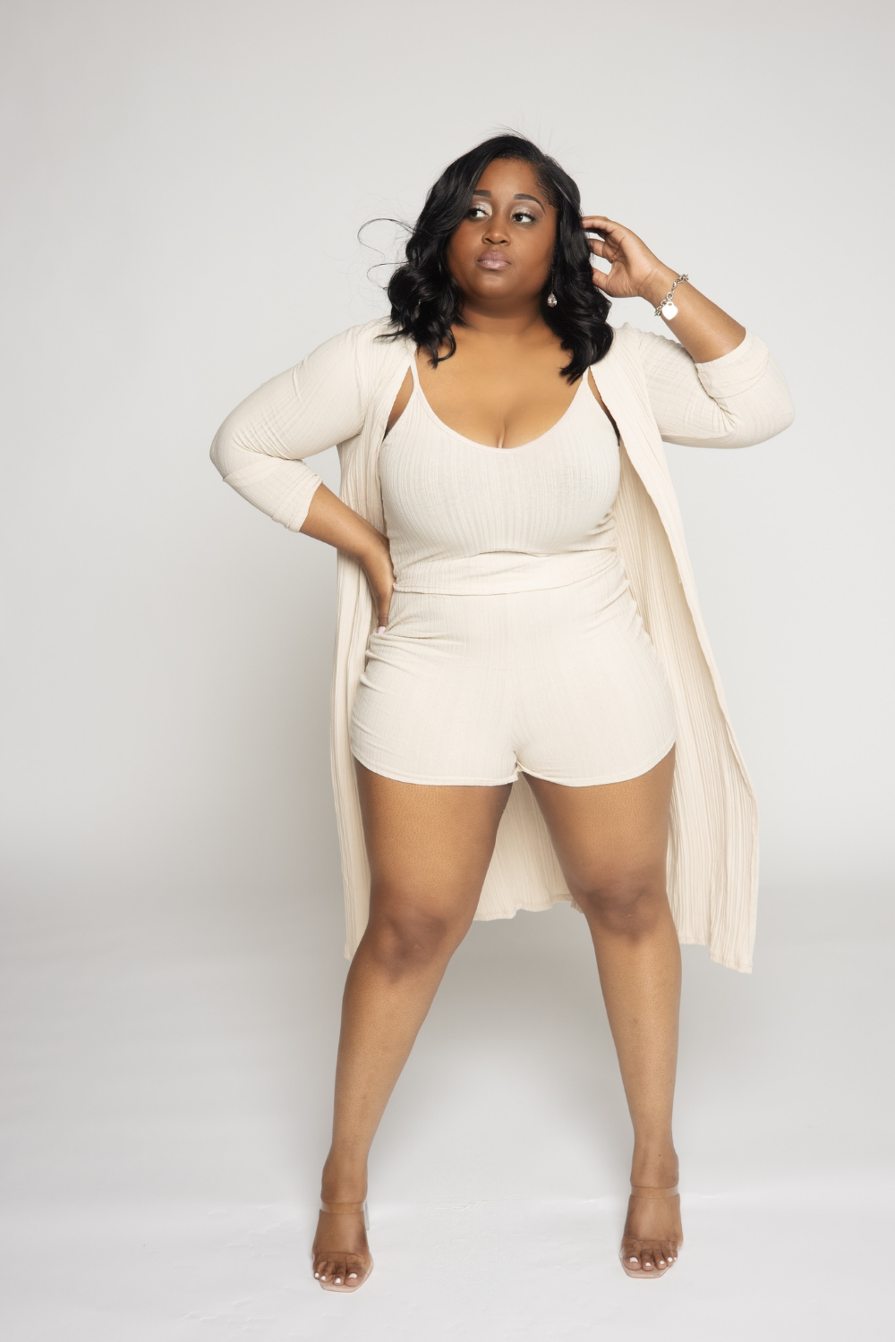 Send Nudes 3-Piece Cardigan Set