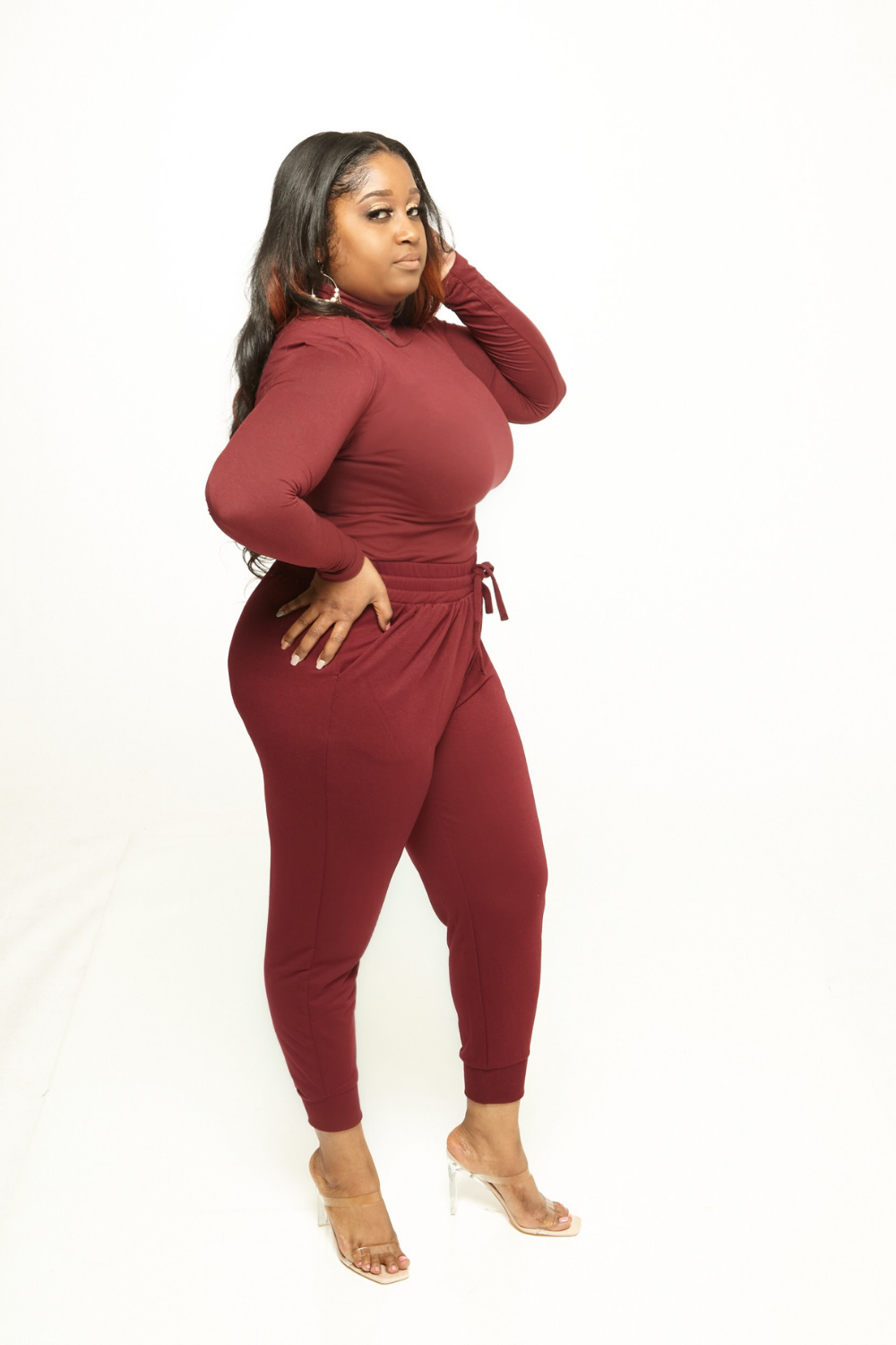 Monochrome Slay Set - Burgundy