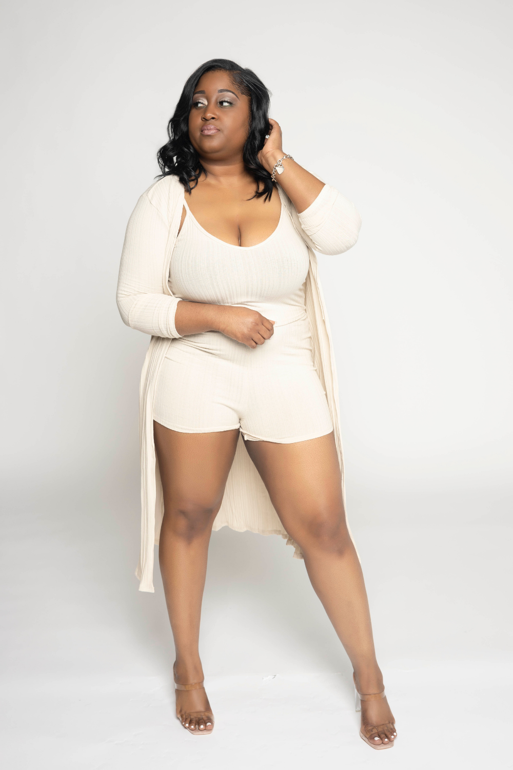 Send Nudes 3-Piece Cardigan Set
