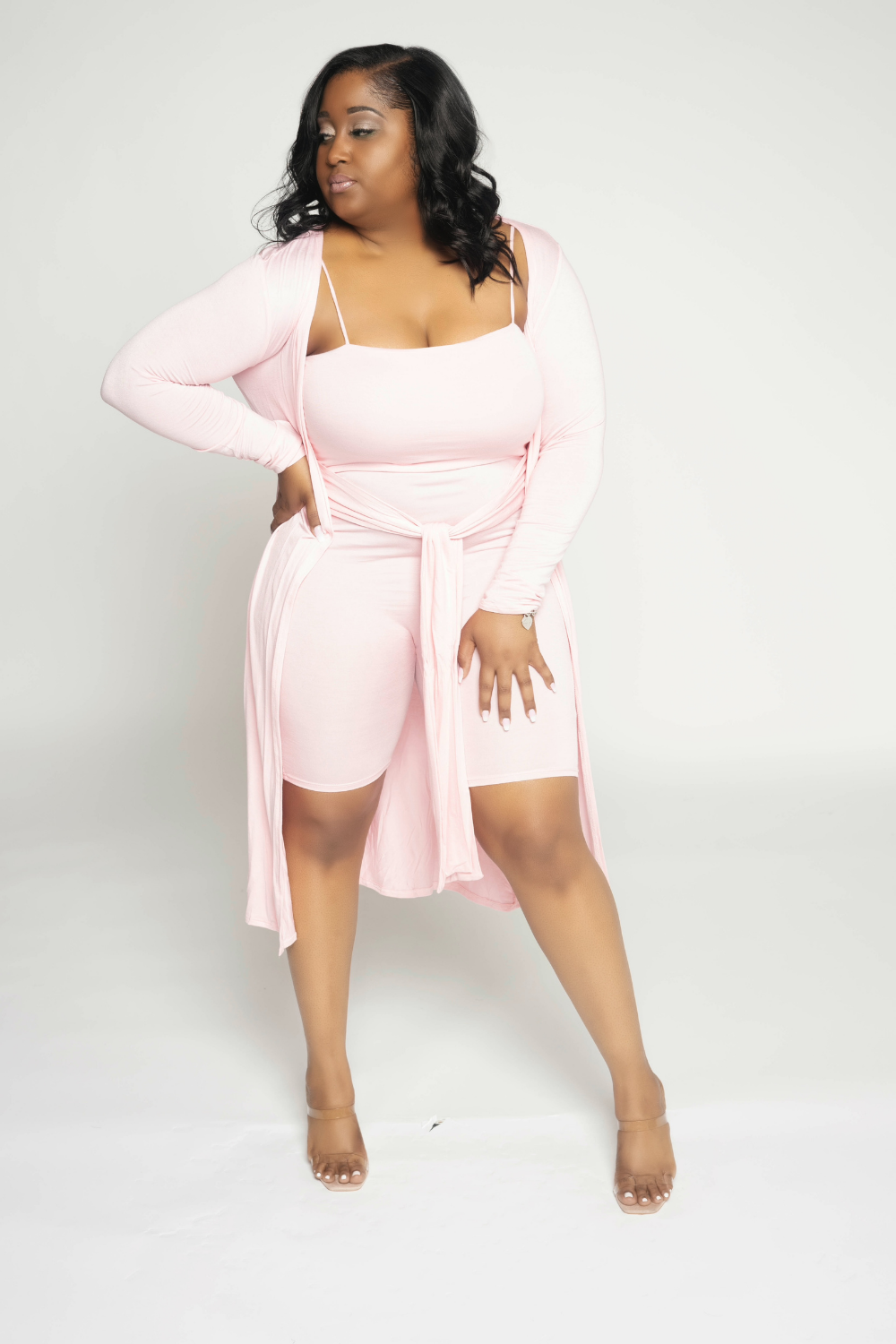 Casual Slay Short Set - Baby Pink