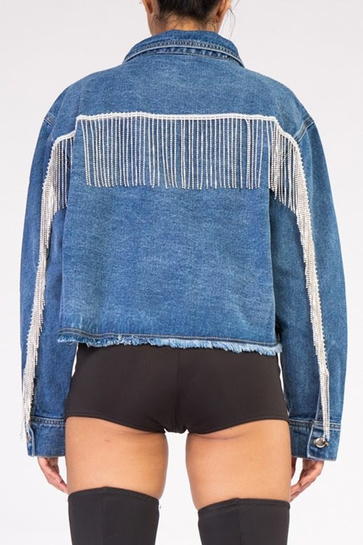 Diamond Drip Denim Jacket