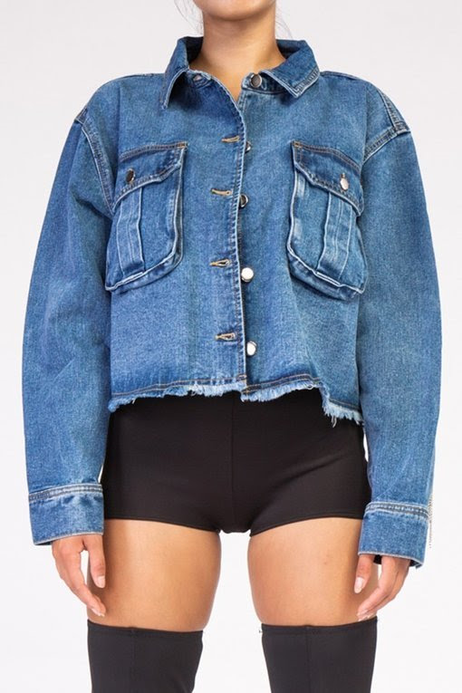 Diamond Drip Denim Jacket