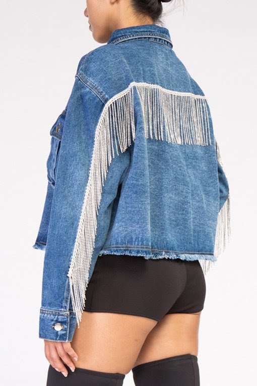 Diamond Drip Denim Jacket